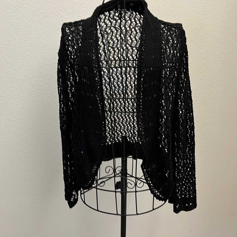 Black large knit sweater